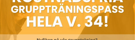 Kostnadsfria gruppträningspass v. 34